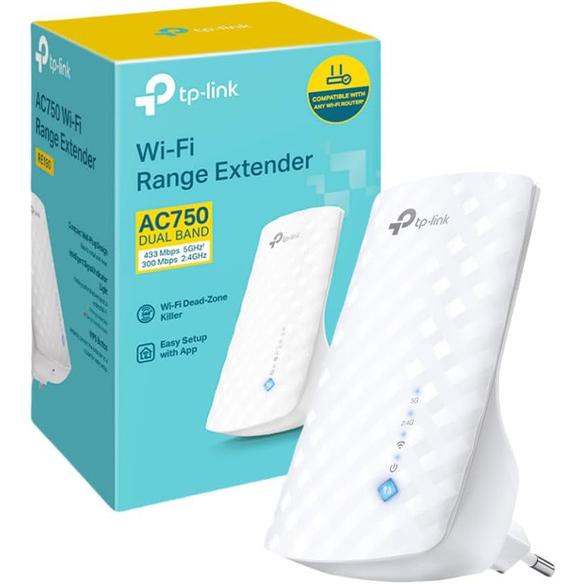 TP-Link RE190 AC750 Wi-Fi Range Extender Repeater, Dual-Band Wireless Signal Booster